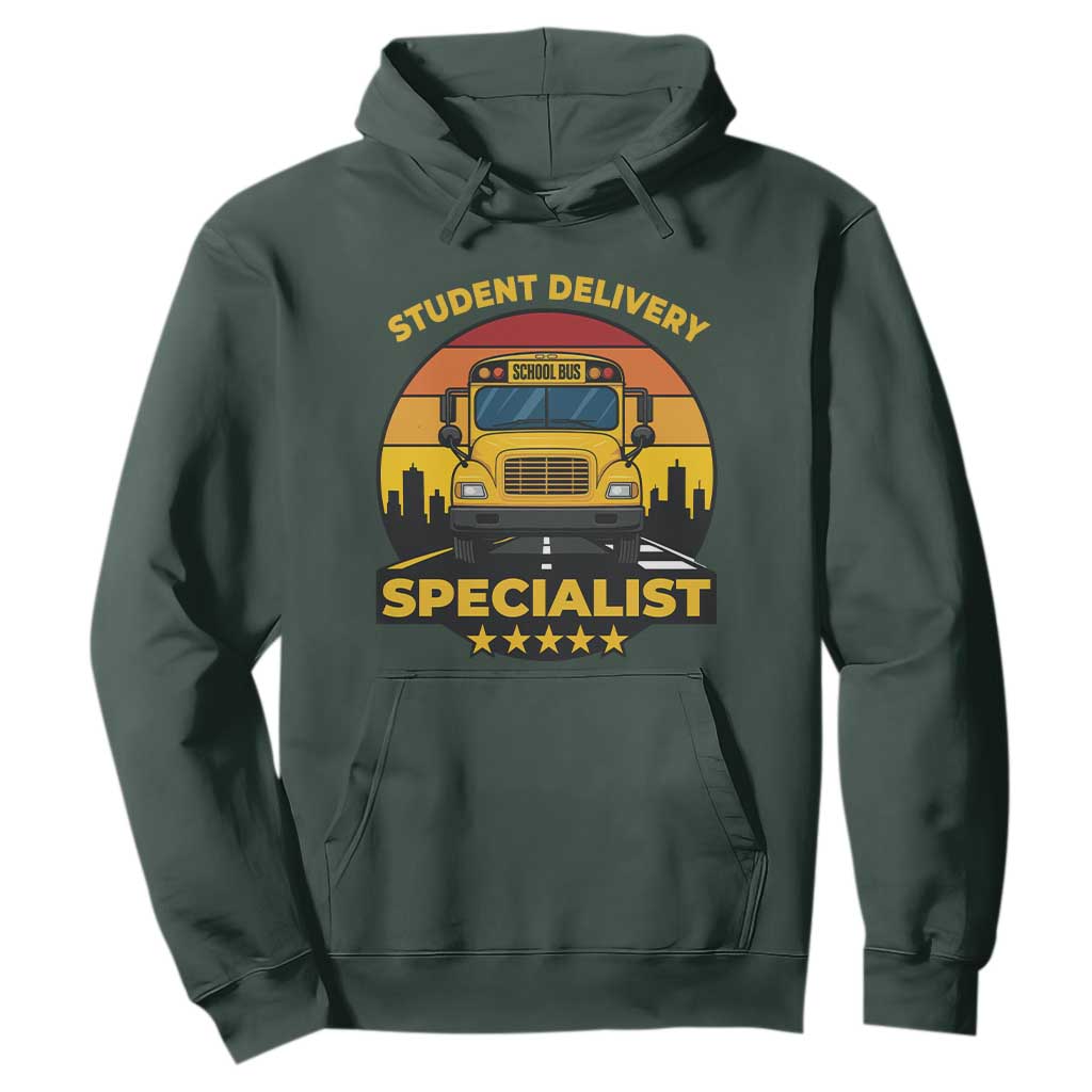 School Bus Driver Hoodie Student Delivery Specialist TS14 Dark Forest Green Print Your Wear