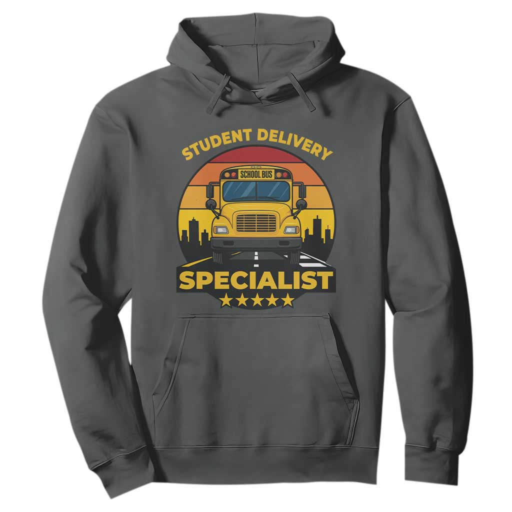 School Bus Driver Hoodie Student Delivery Specialist TS14 Dark Heather Print Your Wear