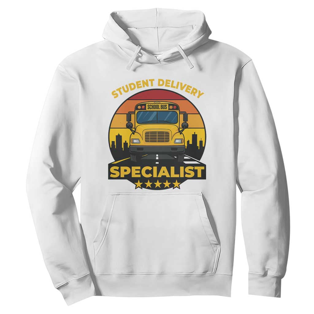 School Bus Driver Hoodie Student Delivery Specialist TS14 White Print Your Wear