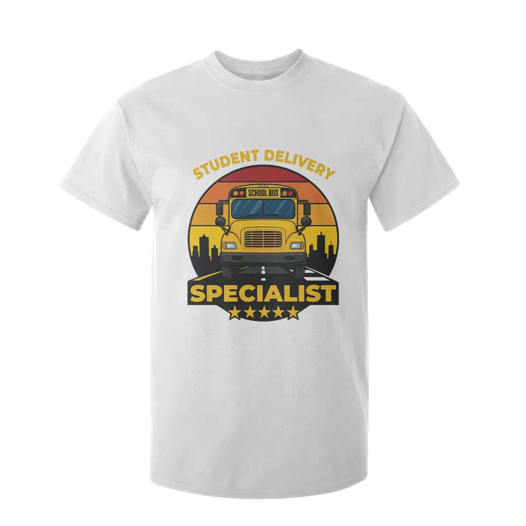 School Bus Driver T Shirt For Kid Student Delivery Specialist TS14 White Print Your Wear