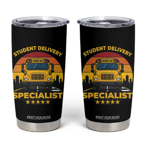 School Bus Driver Tumbler Cup Student Delivery Specialist TS14 Black Print Your Wear