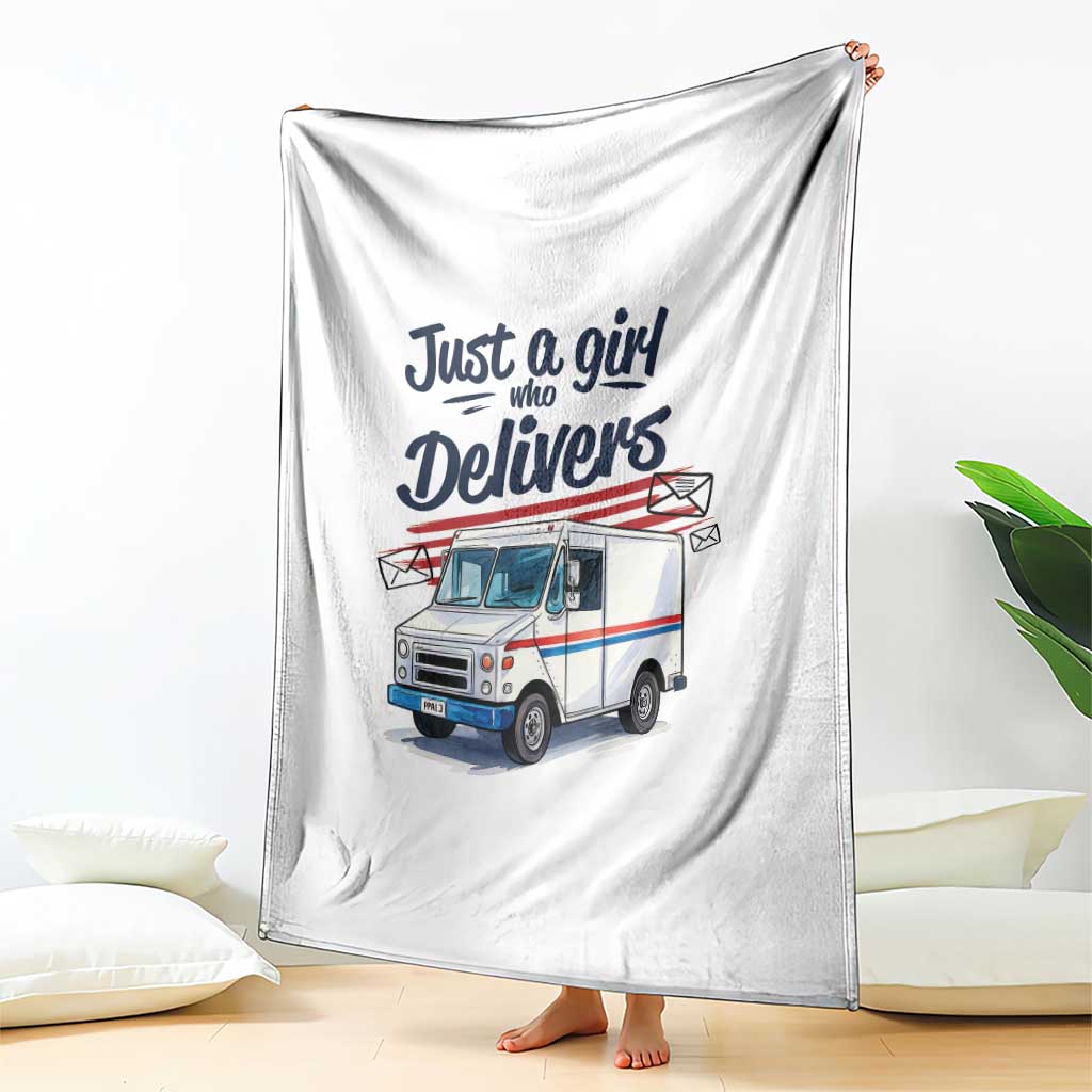 Funny Postal Worker Throw Blanket Just A Girl Who Delivers TS14 Print Your Wear