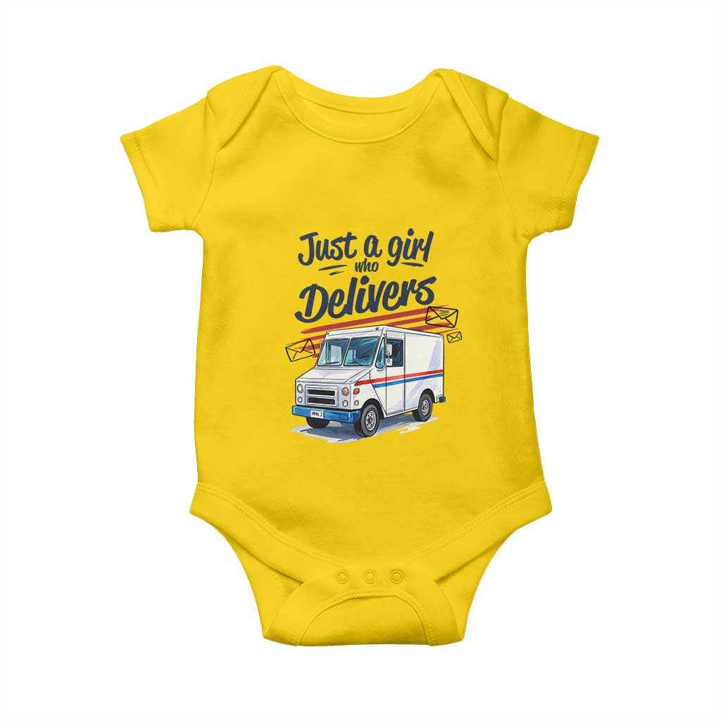 Funny Postal Worker Baby Onesie Just A Girl Who Delivers TS14 Daisy Print Your Wear