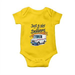 Funny Postal Worker Baby Onesie Just A Girl Who Delivers TS14 Daisy Print Your Wear
