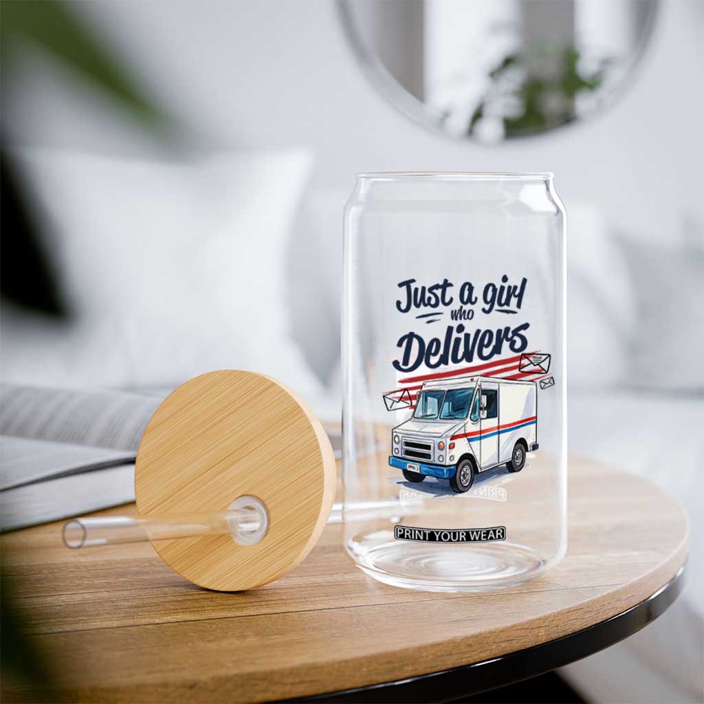 Funny Postal Worker Glass Can Just A Girl Who Delivers TS14 Print Your Wear