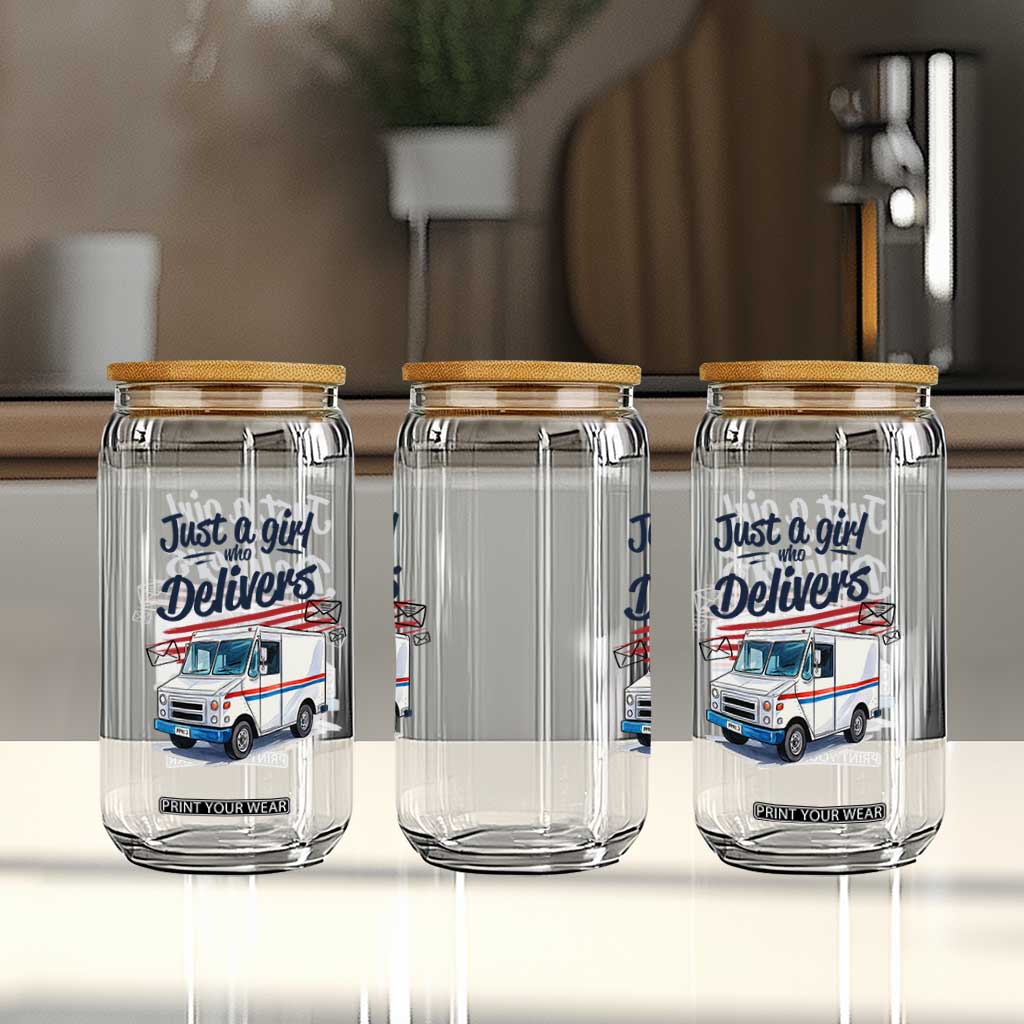 Funny Postal Worker Glass Can Just A Girl Who Delivers TS14 Print Your Wear
