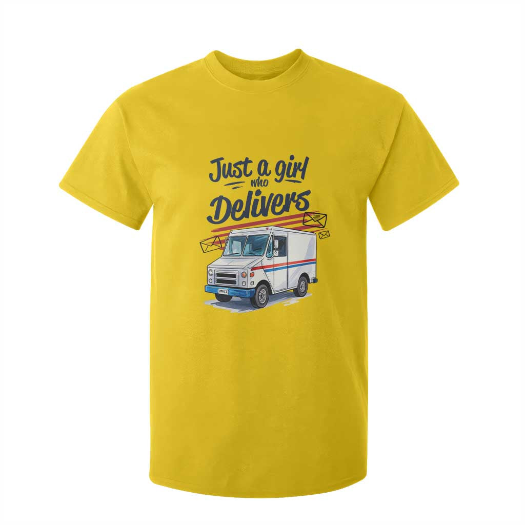 Funny Postal Worker T Shirt For Kid Just A Girl Who Delivers TS14 Daisy Print Your Wear