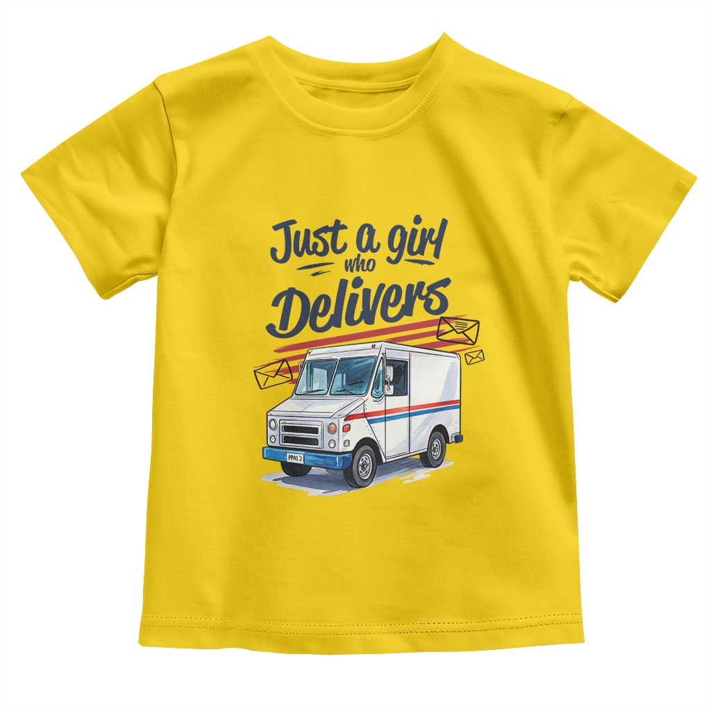 Funny Postal Worker Toddler T Shirt Just A Girl Who Delivers TS14 Daisy Print Your Wear