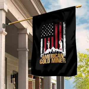 Gold Miner Patriotic American Flag Garden Flag TS14 Print Your Wear