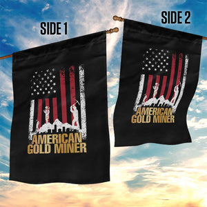 Gold Miner Patriotic American Flag Garden Flag TS14 Print Your Wear