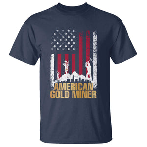 Gold Miner Patriotic American Flag T Shirt TS14 Navy Print Your Wear