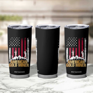 Gold Miner Patriotic American Flag Tumbler Cup TS14 Print Your Wear