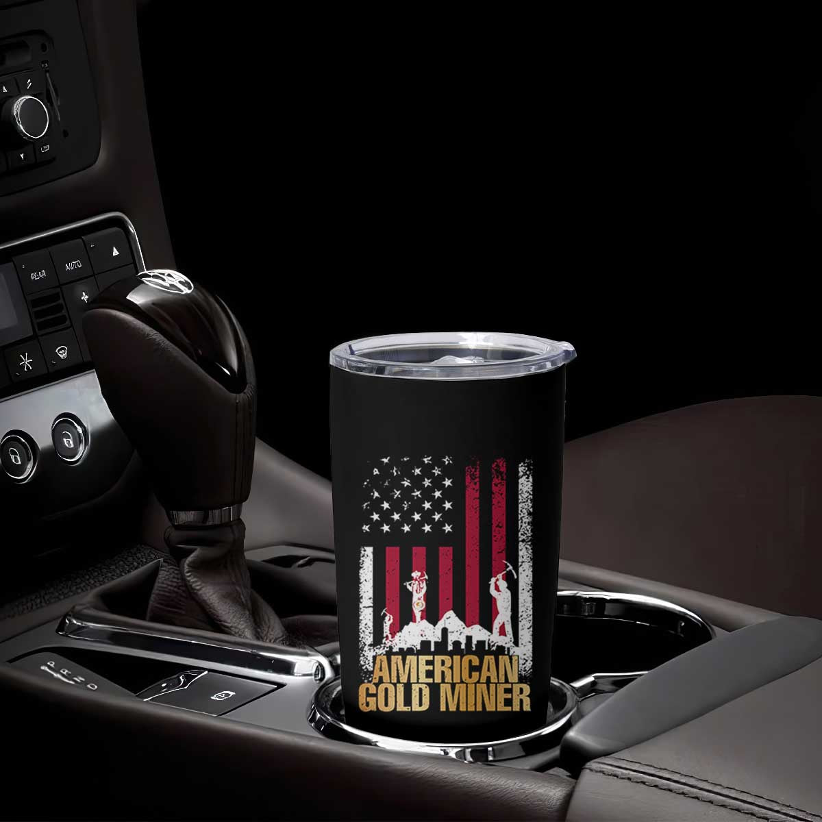 Gold Miner Patriotic American Flag Tumbler Cup TS14 Print Your Wear