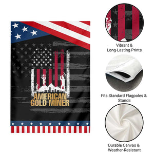 Gold Miner Patriotic American Flag Garden Flag TS14 Print Your Wear