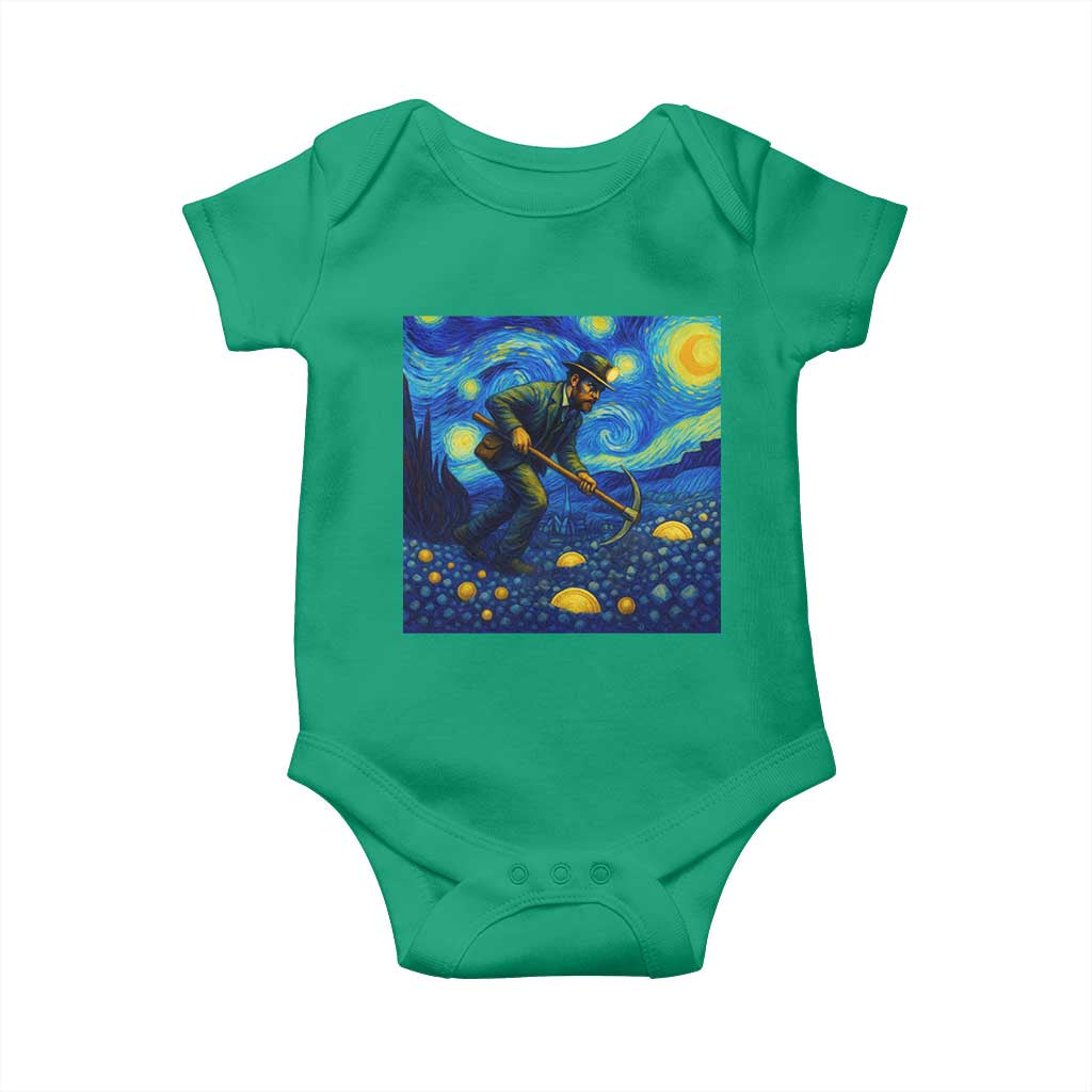 Gold Miner Starry Night Van Gogh Baby Onesie TS14 Irish Green Print Your Wear