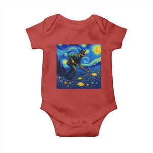 Gold Miner Starry Night Van Gogh Baby Onesie TS14 Red Print Your Wear