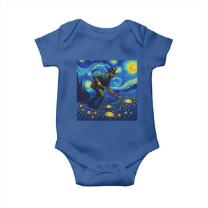 Gold Miner Starry Night Van Gogh Baby Onesie TS14 Royal Blue Print Your Wear