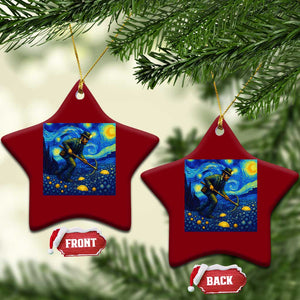 Gold Miner Starry Night Van Gogh Ceramic Ornament TS14 Print Your Wear