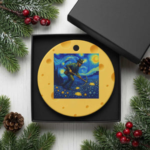 Gold Miner Starry Night Van Gogh Ceramic Ornament TS14 1pc Yellow Cheese Print Your Wear