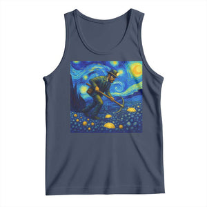 Gold Miner Starry Night Van Gogh Tank Top TS14 Navy Print Your Wear