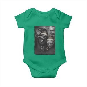 Bigfoot UFO Selife Baby Onesie Sasquatch Ailen Rock On Hand Christmas TS14 Irish Green Print Your Wear