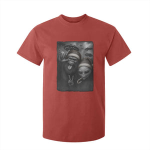 Bigfoot UFO Selife T Shirt For Kid Sasquatch Ailen Rock On Hand Christmas TS14 Red Print Your Wear