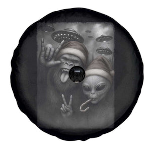 Bigfoot UFO Selife Spare Tire Cover Sasquatch Ailen Rock On Hand Christmas TS14 Print Your Wear