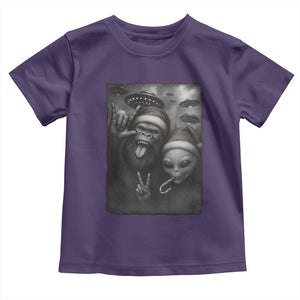Bigfoot UFO Selife Toddler T Shirt Sasquatch Ailen Rock On Hand Christmas TS14 Purple Print Your Wear