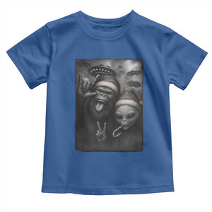 Bigfoot UFO Selife Toddler T Shirt Sasquatch Ailen Rock On Hand Christmas TS14 Royal Blue Print Your Wear