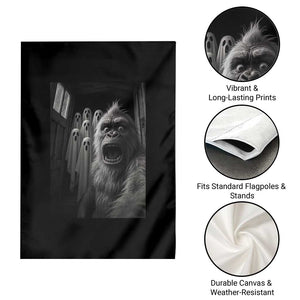 Funny Bigfoot Selfie Halloween Garden Flag Sasquatch Ghost Haunted House TS14 Print Your Wear