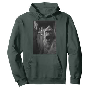 Funny Bigfoot Selfie Halloween Hoodie Sasquatch Ghost Haunted House TS14 Dark Forest Green Print Your Wear