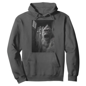 Funny Bigfoot Selfie Halloween Hoodie Sasquatch Ghost Haunted House TS14 Dark Heather Print Your Wear