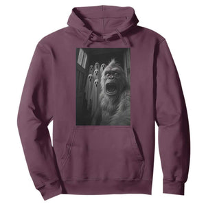 Funny Bigfoot Selfie Halloween Hoodie Sasquatch Ghost Haunted House TS14 Maroon Print Your Wear