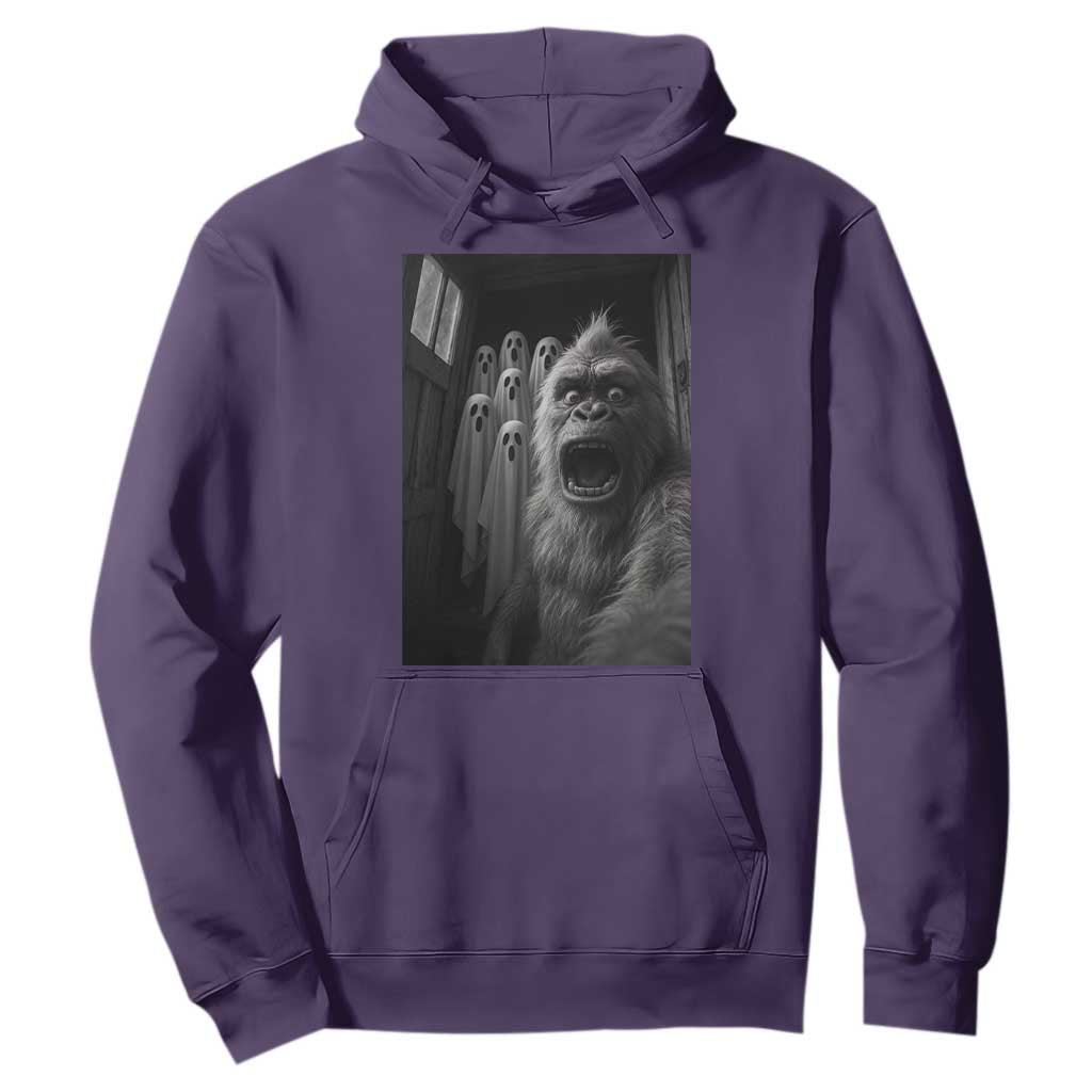 Funny Bigfoot Selfie Halloween Hoodie Sasquatch Ghost Haunted House TS14 Purple Print Your Wear