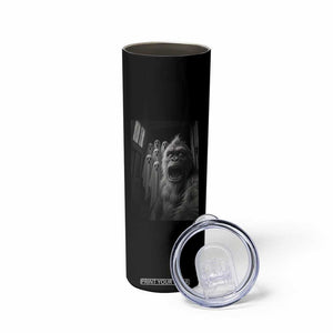 Funny Bigfoot Selfie Halloween Skinny Tumbler Sasquatch Ghost Haunted House TS14 Print Your Wear