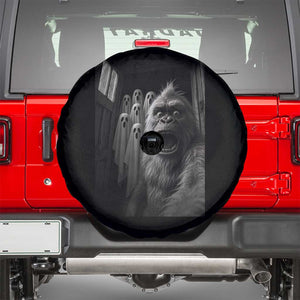 Funny Bigfoot Selfie Halloween Spare Tire Cover Sasquatch Ghost Haunted House TS14 Black Print Your Wear