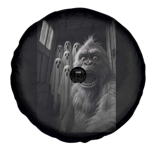 Funny Bigfoot Selfie Halloween Spare Tire Cover Sasquatch Ghost Haunted House TS14 Print Your Wear