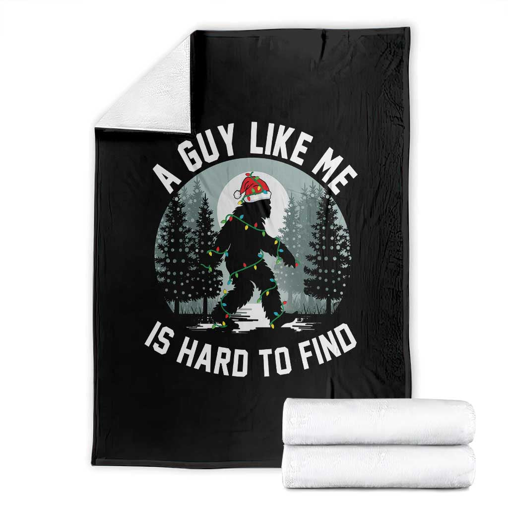 Funny Bigfoot Christmas Throw Blanket A Guy Like Me Is Hard To Find TS14 Black Print Your Wear