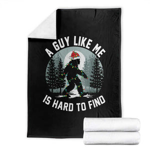Funny Bigfoot Christmas Throw Blanket A Guy Like Me Is Hard To Find TS14 Black Print Your Wear