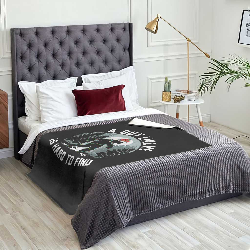 Funny Bigfoot Christmas Throw Blanket A Guy Like Me Is Hard To Find TS14 Print Your Wear