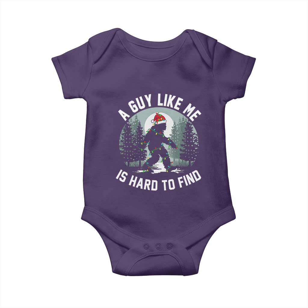 Funny Bigfoot Christmas Baby Onesie A Guy Like Me Is Hard To Find TS14 Purple Print Your Wear