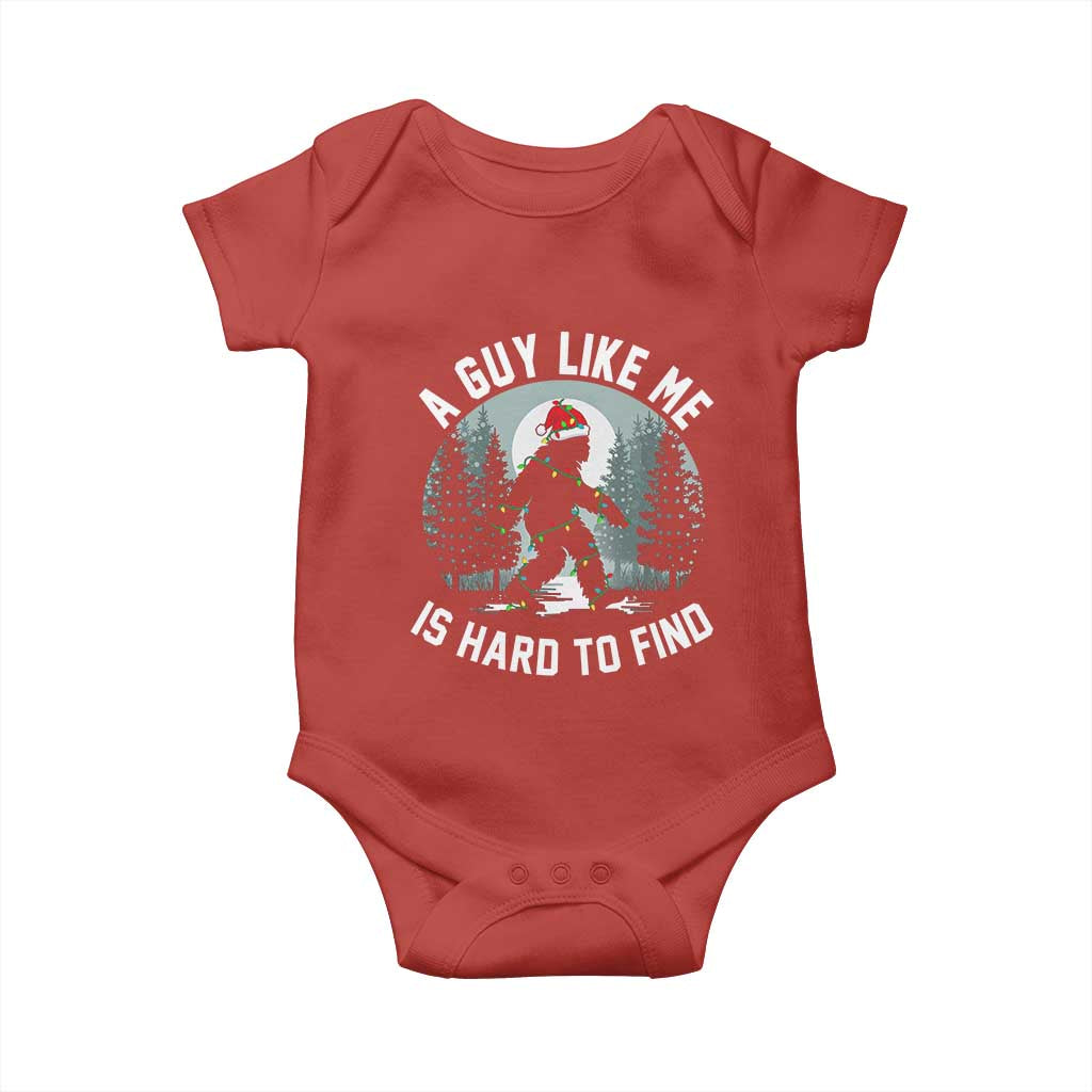 Funny Bigfoot Christmas Baby Onesie A Guy Like Me Is Hard To Find TS14 Red Print Your Wear