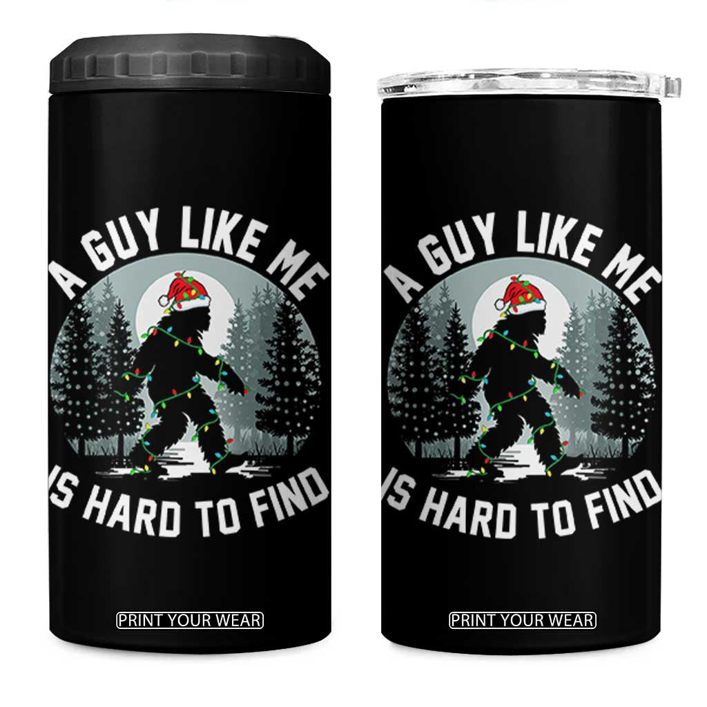Funny Bigfoot Christmas 4 in 1 Can Cooler Tumbler A Guy Like Me Is Hard To Find TS14 One Size: 16 oz Black Print Your Wear