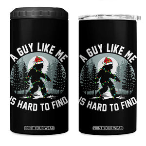 Funny Bigfoot Christmas 4 in 1 Can Cooler Tumbler A Guy Like Me Is Hard To Find TS14 One Size: 16 oz Black Print Your Wear