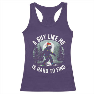 Funny Bigfoot Christmas Racerback Tank Top A Guy Like Me Is Hard To Find TS14 Purple Print Your Wear