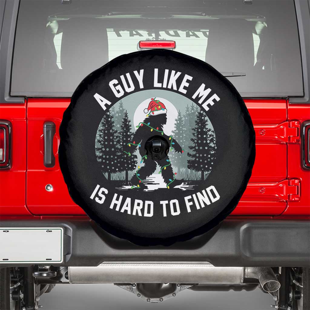 Funny Bigfoot Christmas Spare Tire Cover A Guy Like Me Is Hard To Find TS14 Black Print Your Wear