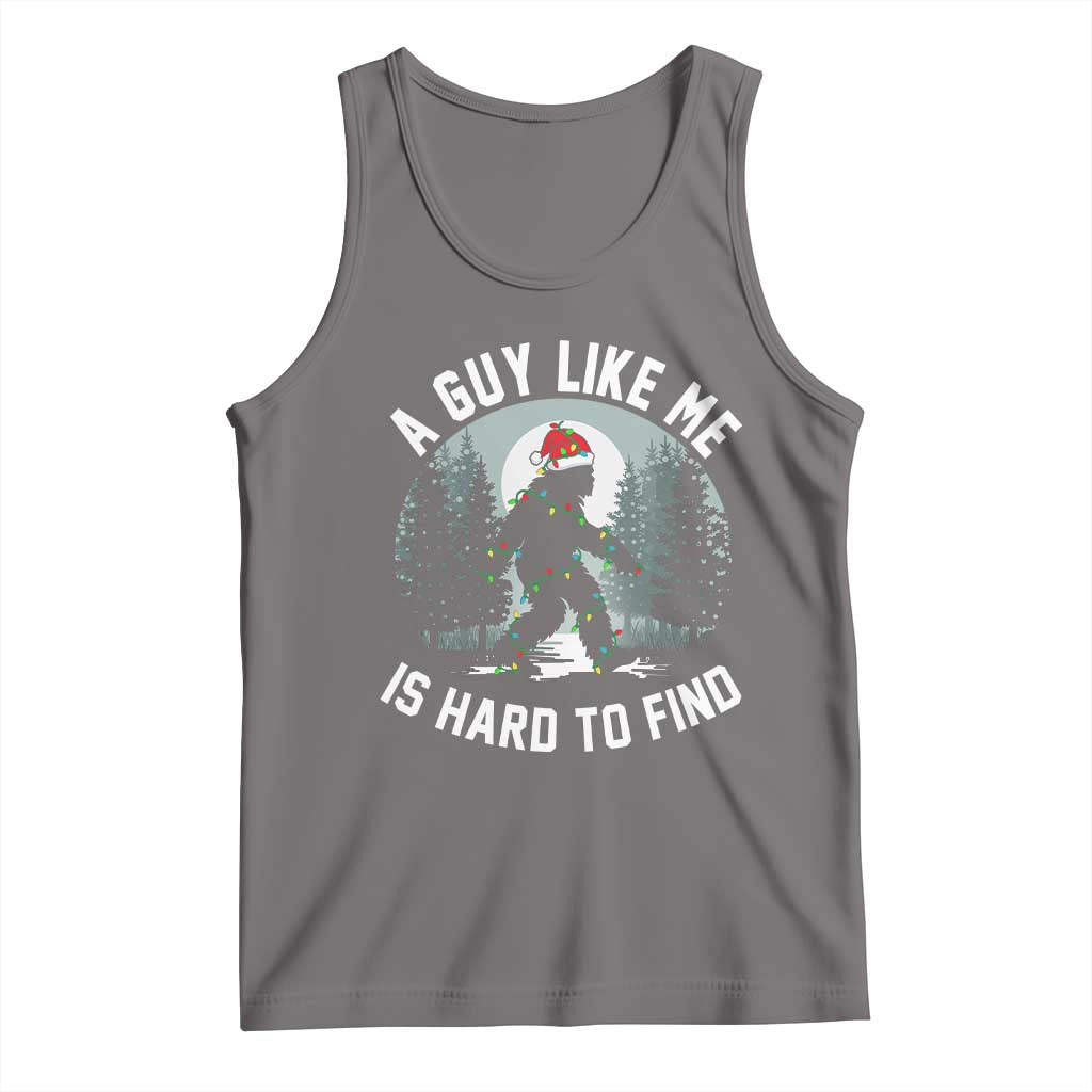 Funny Bigfoot Christmas Tank Top A Guy Like Me Is Hard To Find TS14 Deep Heather Print Your Wear