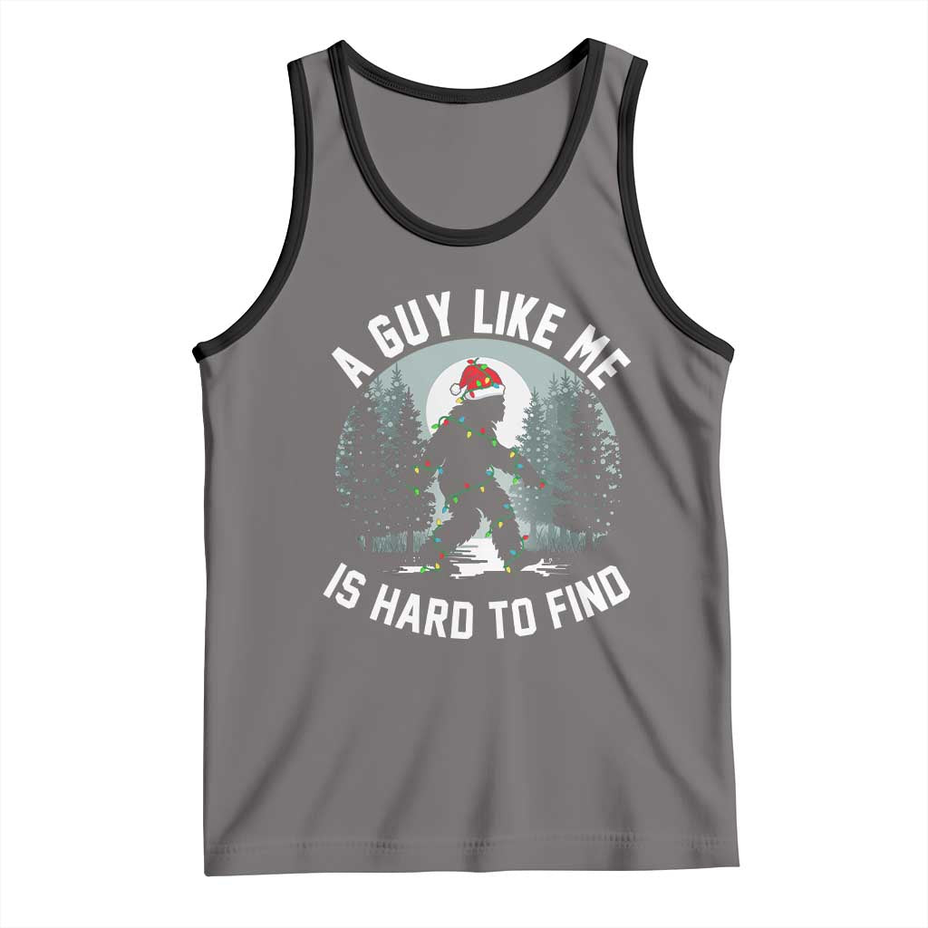 Funny Bigfoot Christmas Tank Top A Guy Like Me Is Hard To Find TS14 Deep Heather Black Print Your Wear