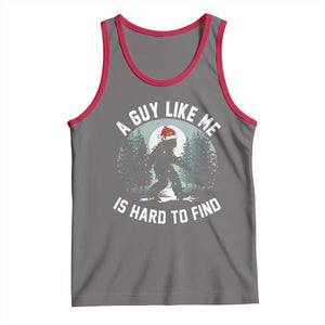 Funny Bigfoot Christmas Tank Top A Guy Like Me Is Hard To Find TS14 Deep Heather Red Print Your Wear