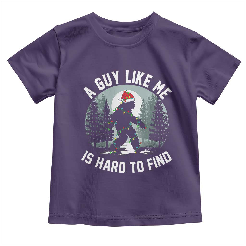 Funny Bigfoot Christmas Toddler T Shirt A Guy Like Me Is Hard To Find TS14 Purple Print Your Wear
